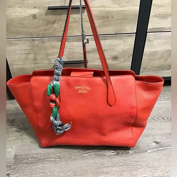 Gucci Swing Tote Reddish-Orange - Picture 1 of 12